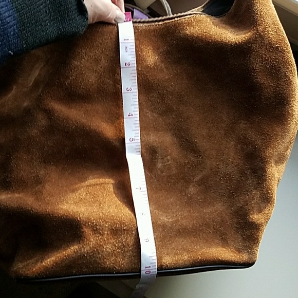 Express Brown Suede Handbag - Picture 7 of 7